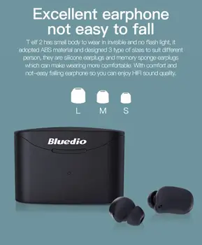 Bluedio T-elf 2 Ūdensizturīgs Sporta Austiņas In-ear Ar Uzlādes Lodziņā TWS Bezvadu Bluetooth 5.0 Austiņas Sporta Austiņas Earbuds
